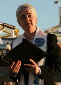 Rev. Judith Meyer at Arlington West